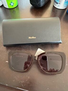 MaxMara Brown Oversized Square Sunglasses